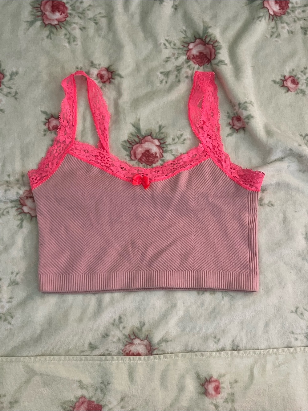 Urban Outfitters Dusty Pink Ribbed Crop Top